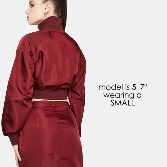 Cropped Bomber Jacket - Le Lis Collection - Picture 6 of 13